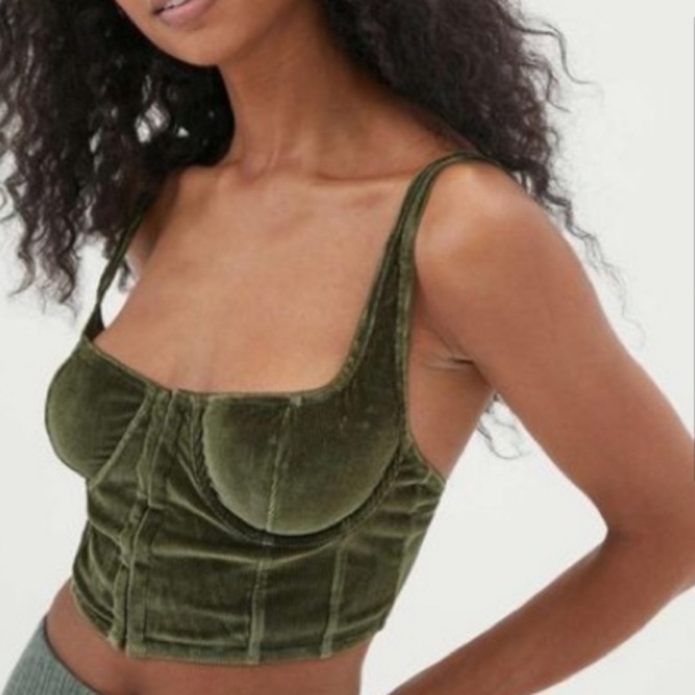 Urban Outfitters Out From Under Ribbed Green
Bustier Corset Top M